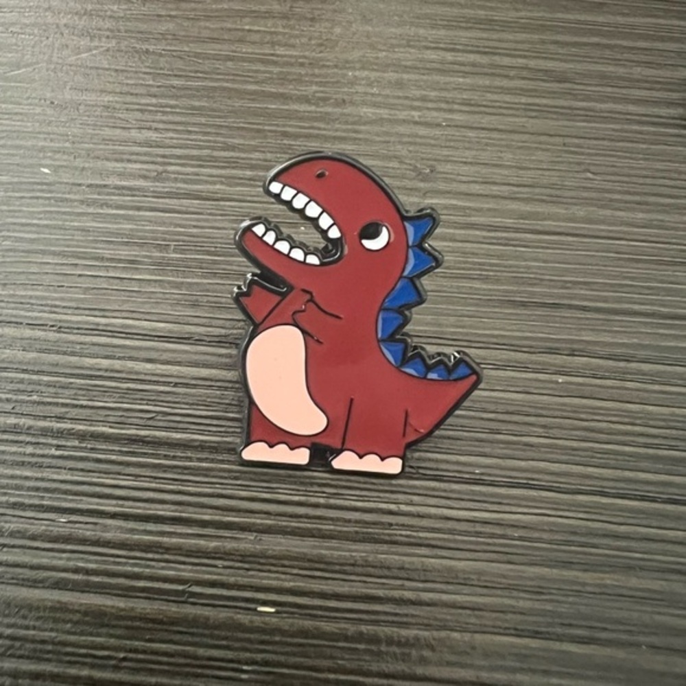 Red Dinosaur Enamel Pin